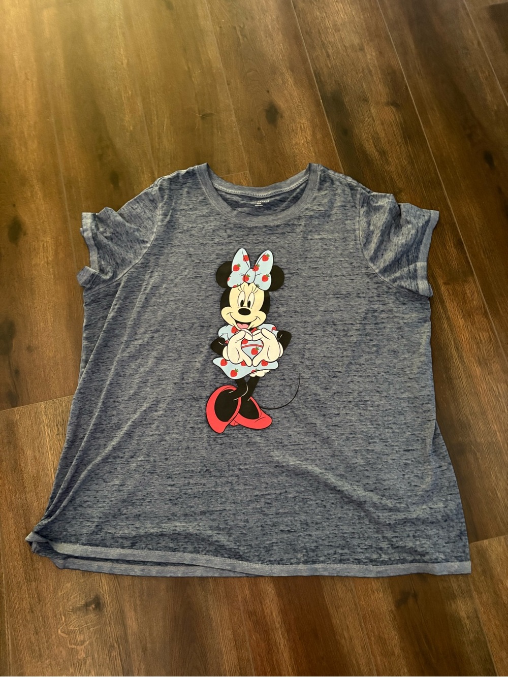Lane Bryant Blue Minnie Mouse Tee with Red Accents